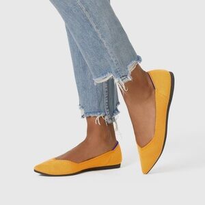 Rothy’s The Point Ballet Flats Marigold Yellow Size 8 Retired Color - Pristine